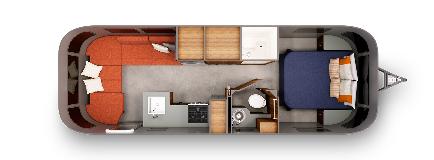 Airstream Trade Wind Floor Plan 27FB