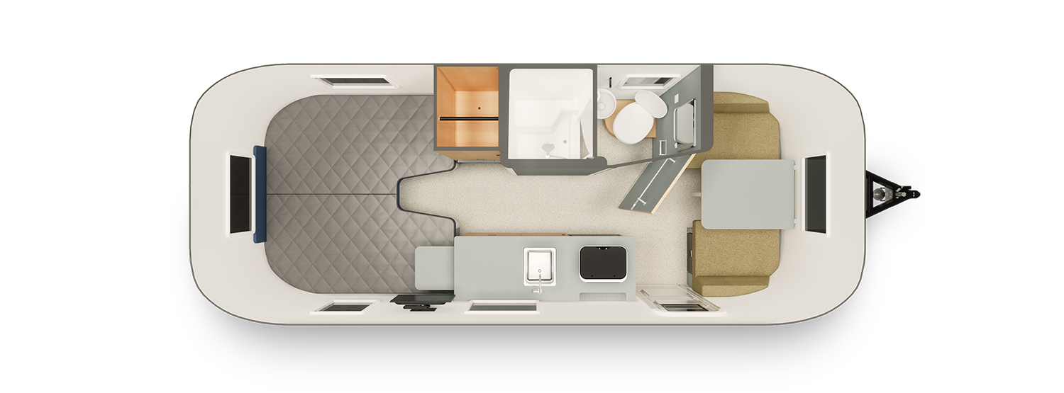 Airstream World Traveler 22RB Floor Plan