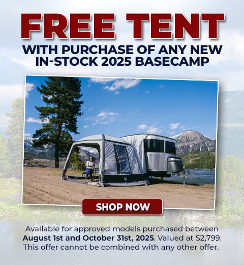 FREE TENT With Purchase of Any New In-Stock 2025 Basecamp.