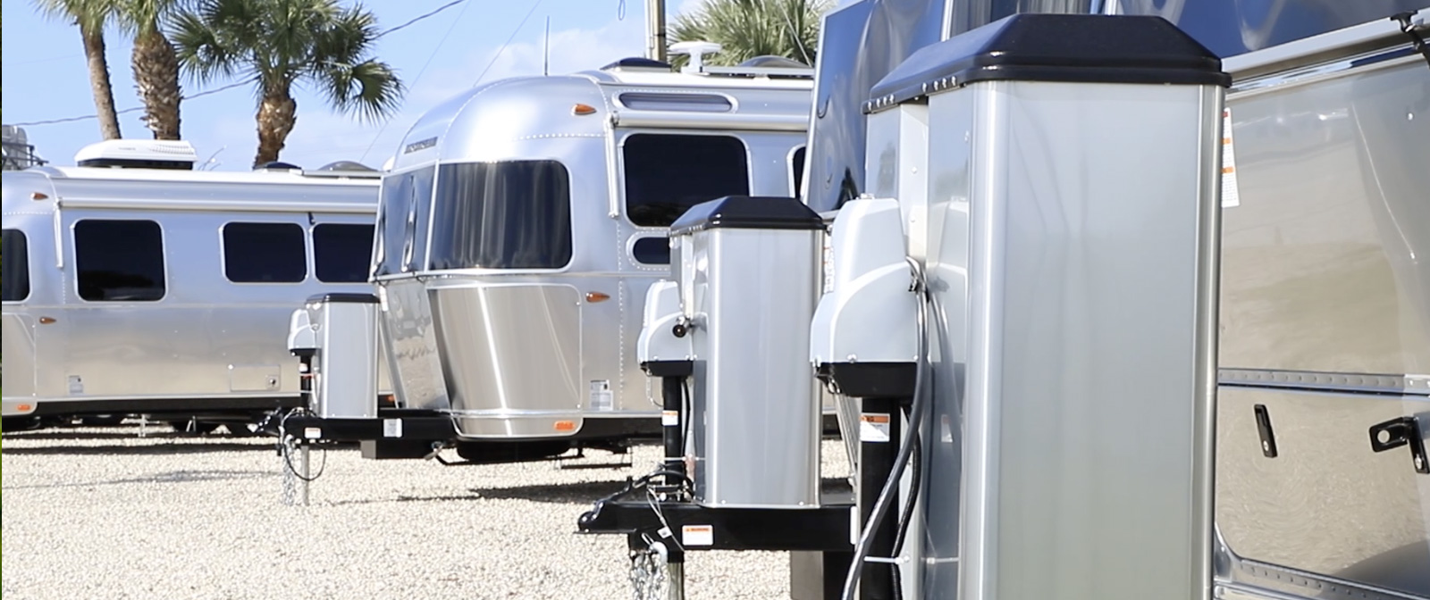 Airstream of South Florida Lineup of Trailer on Lot
